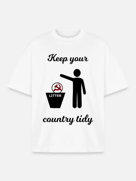 Socialism and Capitalism Funny - Boxy Heavyweight Unisex Organic T-Shirt by Stanley/Stella - white