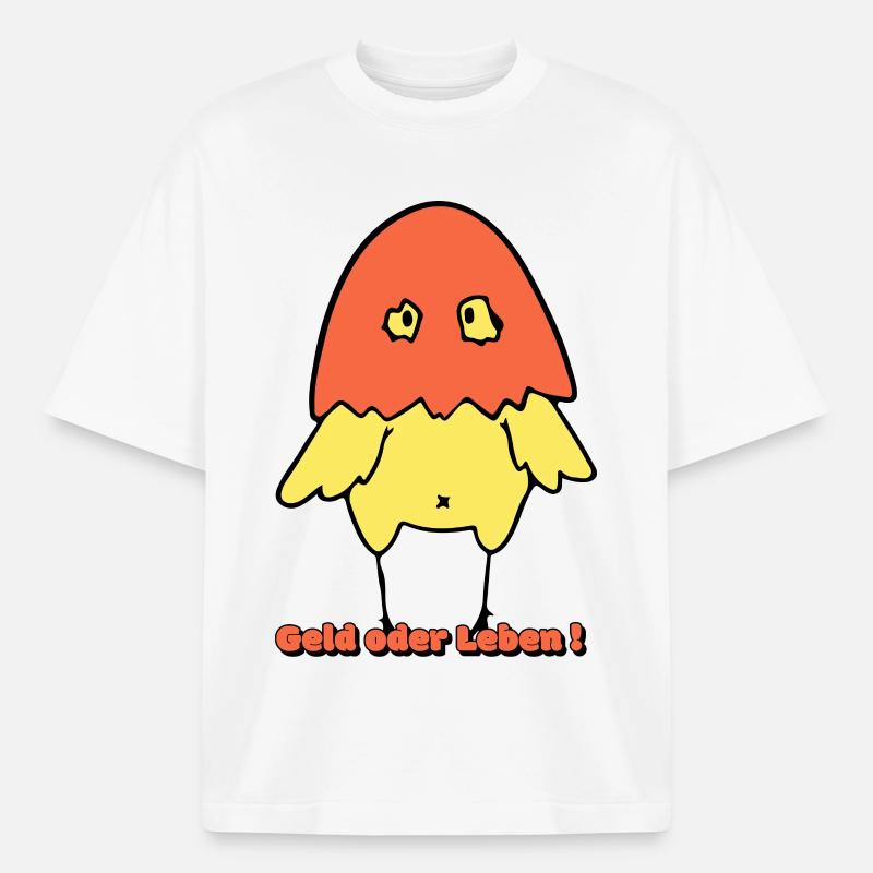 Geld oder Leben!  - Heavyweight Unisex Boxy T-Shirt von stanley/stella	 - Weiß