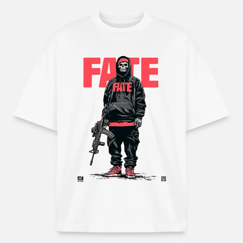 Fate Skeleton - Heavyweight Boxy Unisex T-Shirt by Stanley/Stella - white