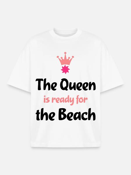beach - Boxy Heavyweight Unisex Organic T-Shirt by Stanley/Stella - white