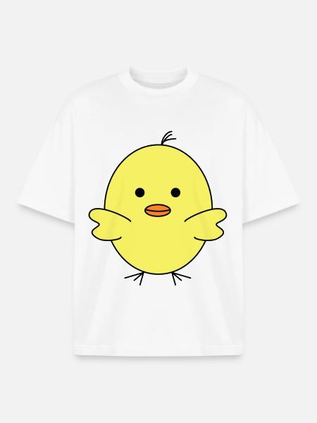 Yellow chick - Boxy Heavyweight Unisex Organic T-Shirt by Stanley/Stella - white