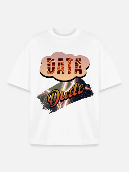Data Dude - Boxy Heavyweight Unisex Organic T-Shirt by Stanley/Stella - white