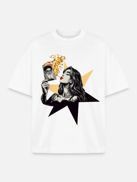 Frau Feuer 1 - Boxy Heavyweight Unisex Organic T-Shirt von Stanley/Stella - Weiß
