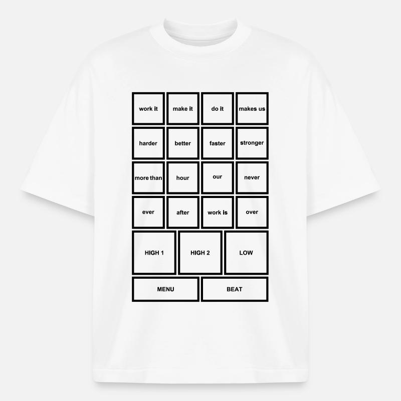 Work It – Motivation, Power & Progress - Boxy Heavyweight Unisex Organic T-Shirt by Stanley/Stella - white