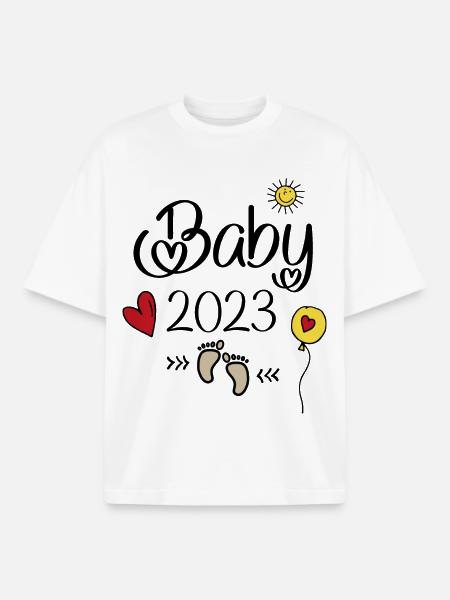 Bébé 2023 - T-shirt unisexe boxy épais biologique Stanley/Stella - blanc
