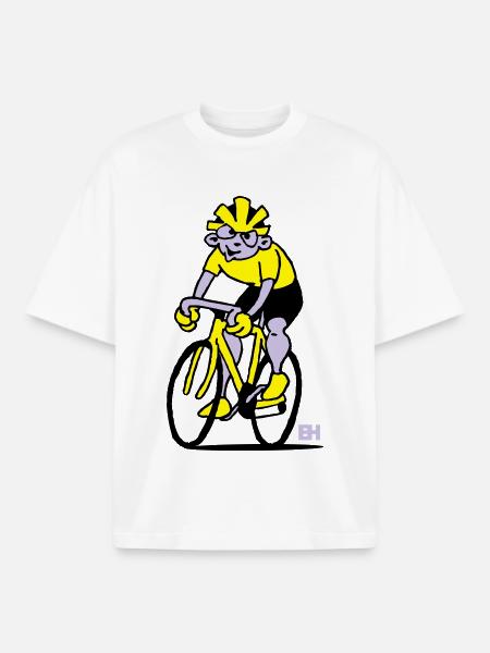 Cyclist - Cycling - Boxy Heavyweight Unisex Organic T-Shirt by Stanley/Stella - white