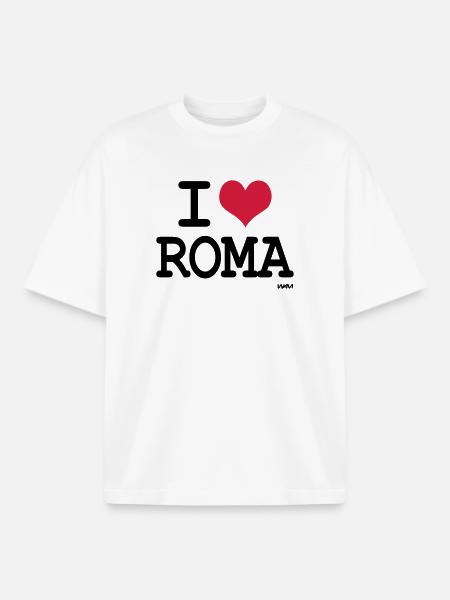 i love roma by wam - Boxy Heavyweight Unisex Organic T-Shirt by Stanley/Stella - white