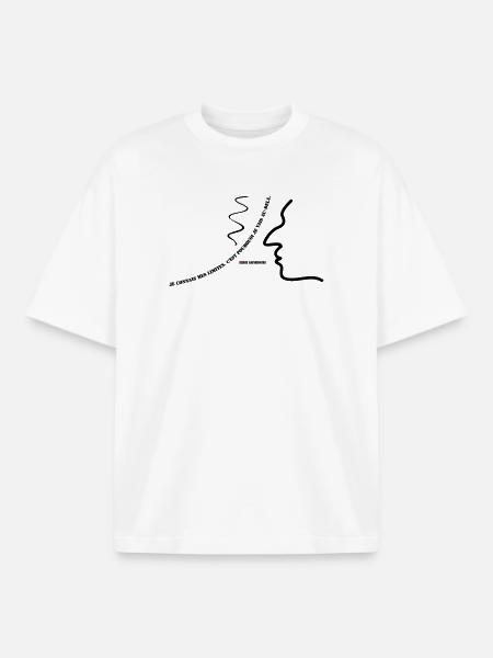 Citation de Gainsbourg - T-shirt unisexe boxy épais biologique Stanley/Stella - blanc