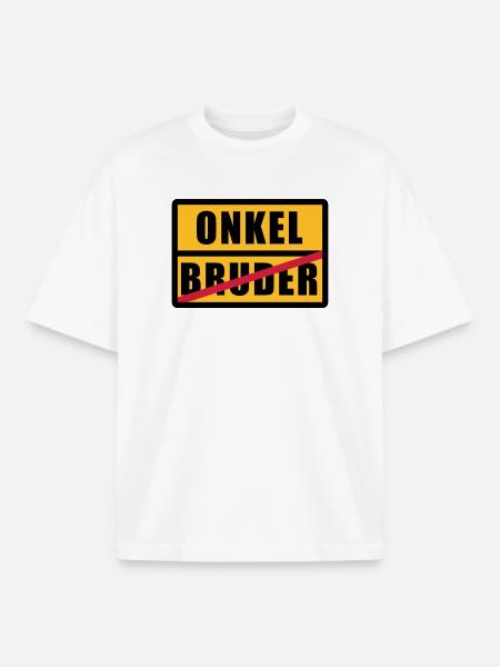 Bruder - Onkel - Boxy Heavyweight Unisex Organic T-Shirt von Stanley/Stella - Weiß
