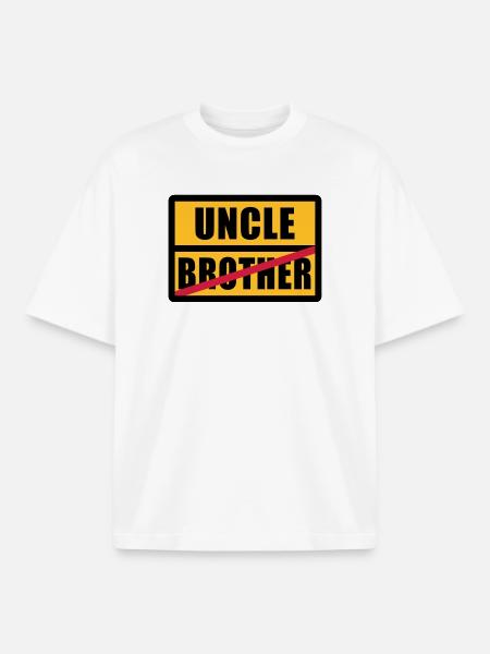 Brother - Uncle - Boxy Heavyweight Unisex Organic T-Shirt by Stanley/Stella - white