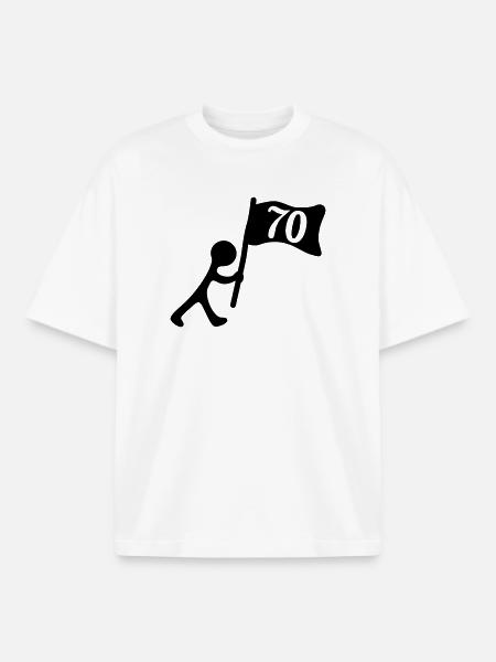 70 years birthday - Boxy Heavyweight Unisex Organic T-Shirt by Stanley/Stella - white