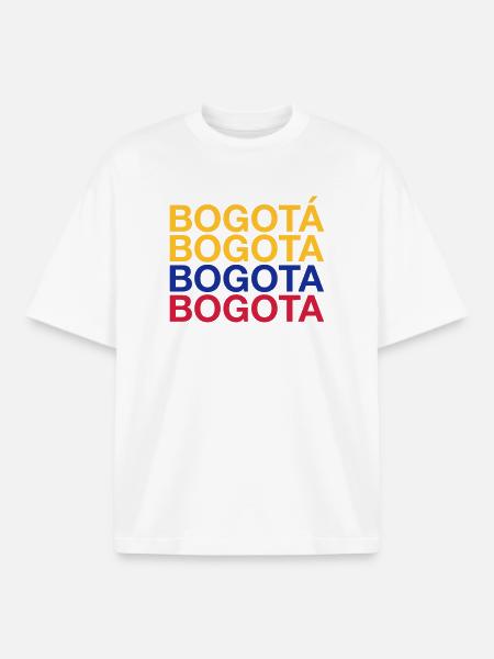 BOGOTA Colombia Kolumbien - Boxy Heavyweight Unisex Organic T-Shirt by Stanley/Stella - white