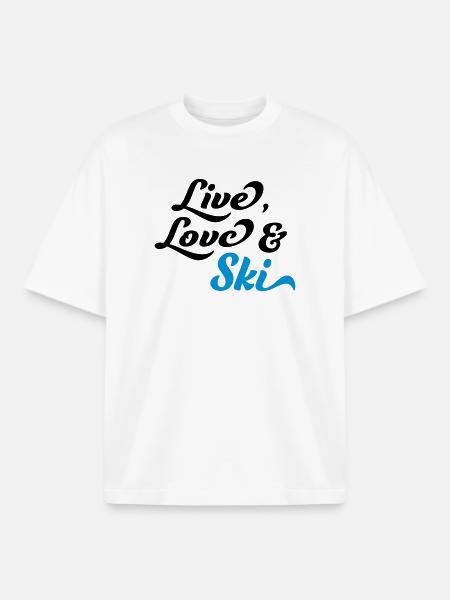 Ski - T-shirt unisexe boxy épais biologique Stanley/Stella - blanc