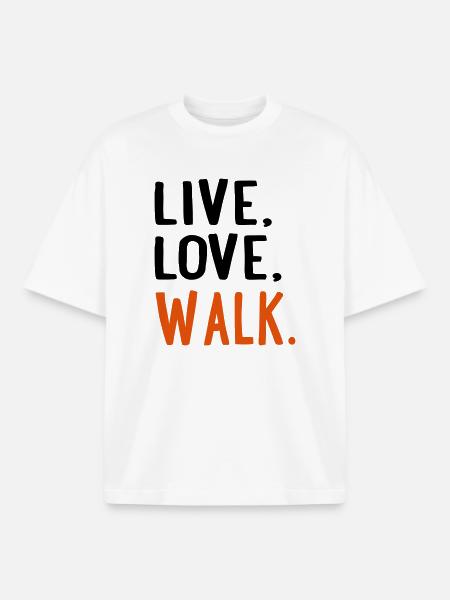 6254398 115202571 walk - Boxy Heavyweight Unisex Organic T-Shirt by Stanley/Stella - white