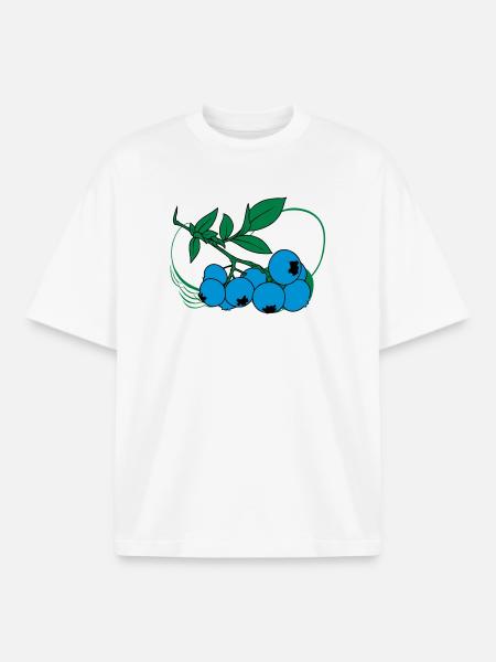 Blaubeeren - Boxy Heavyweight Unisex Organic T-Shirt von Stanley/Stella - Weiß