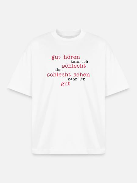 good to hear - look bad - Boxy Heavyweight Unisex Organic T-Shirt by Stanley/Stella - white