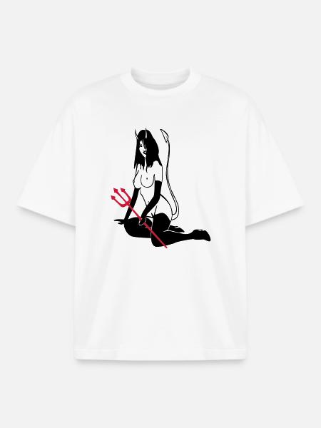 Teufelchen - Boxy Heavyweight Unisex Organic T-Shirt von Stanley/Stella - Weiß