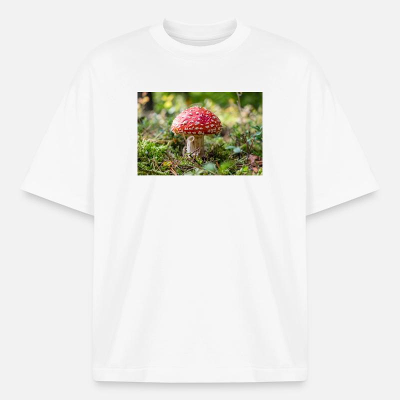 Toadstool - Heavyweight Boxy Unisex T-Shirt by Stanley/Stella - white