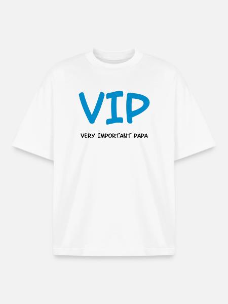 Very Important Papa :) - Boxy Heavyweight Unisex Organic T-Shirt by Stanley/Stella - white