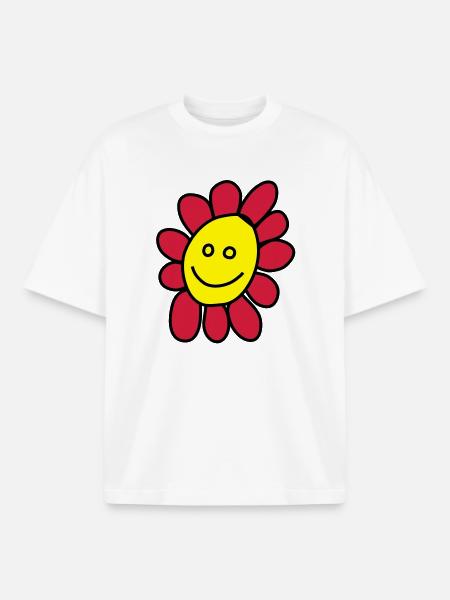 I am a flower - Boxy Heavyweight Unisex Organic T-Shirt by Stanley/Stella - white