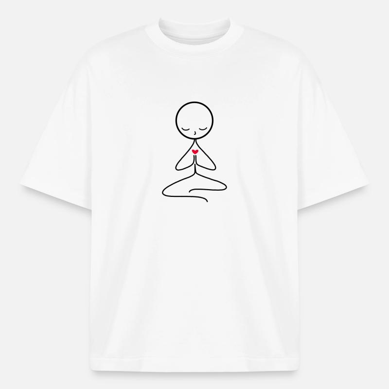 meditation - Heavyweight Boxy Unisex T-Shirt by Stanley/Stella - white