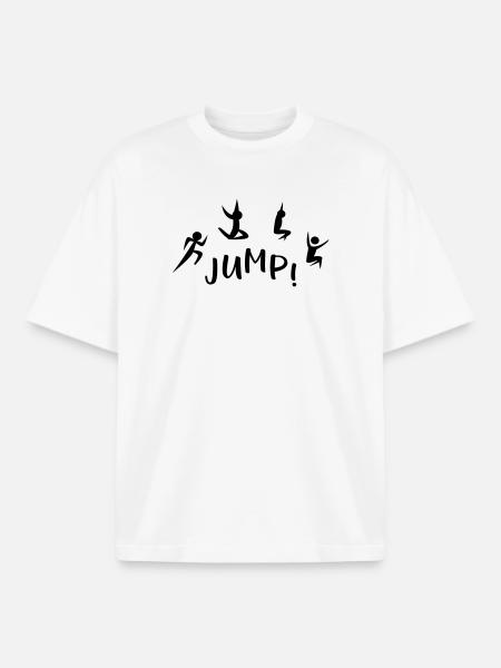 Weitsprung - Boxy Heavyweight Unisex Organic T-Shirt von Stanley/Stella - Weiß