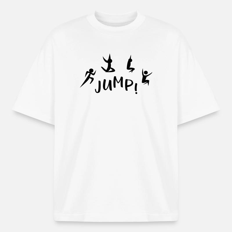long jump - Boxy Heavyweight Unisex Organic T-Shirt by Stanley/Stella - white