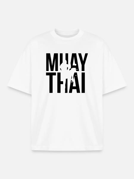 muay thai - Boxy Heavyweight Unisex Organic T-Shirt by Stanley/Stella - white