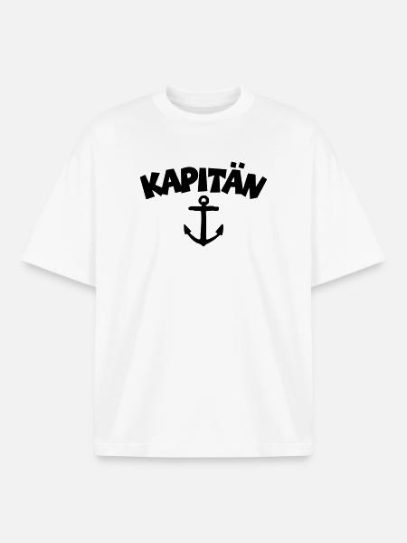 Capitaine ancre (FR) - T-shirt unisexe boxy épais biologique Stanley/Stella - blanc