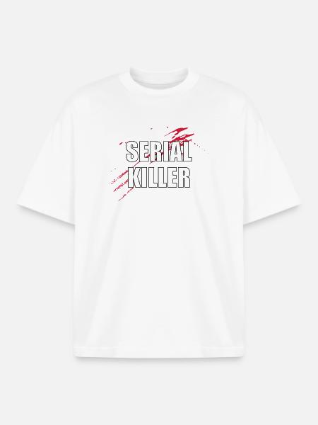 Serial Killer - Boxy Heavyweight Unisex Organic T-Shirt by Stanley/Stella - white