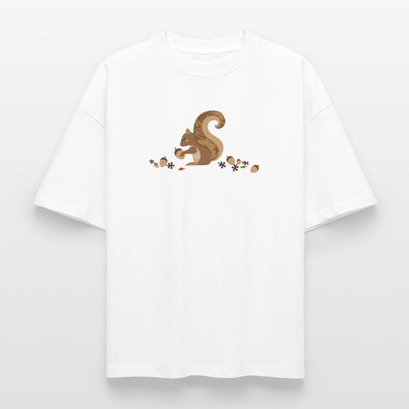 Ein Eichhörnchen mit einer Eichel Boxy Heavyweight Unisex Organic T-Shirt von Stanley/Stella