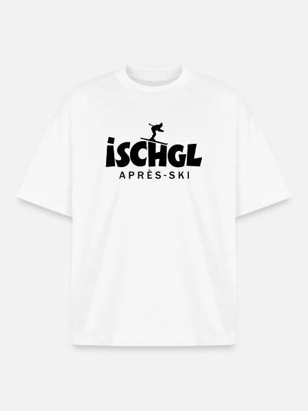 Ischgl Après-Ski Skifahrer - Boxy Heavyweight Unisex Organic T-Shirt von Stanley/Stella - Weiß