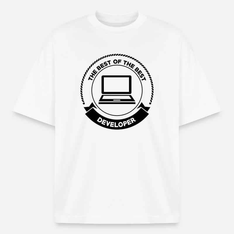 Developer - T-shirt unisexe épais coupe boxy Stanley/Stella - blanc