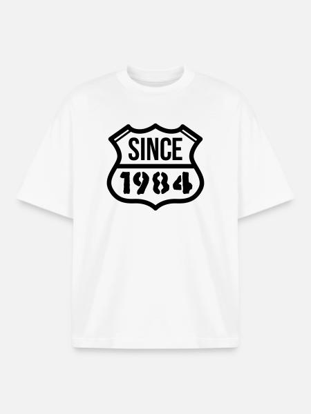 1984 - Boxy Heavyweight Unisex Organic T-Shirt by Stanley/Stella - white