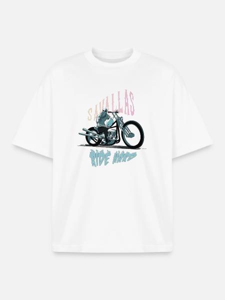 Raide Hard dark background - Boxy Heavyweight Unisex Organic T-Shirt von Stanley/Stella - Weiß