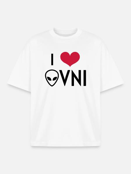 OVNI - UFO - Alien - Espace - Extraterrestre - Boxy Heavyweight Unisex Organic T-Shirt by Stanley/Stella - white