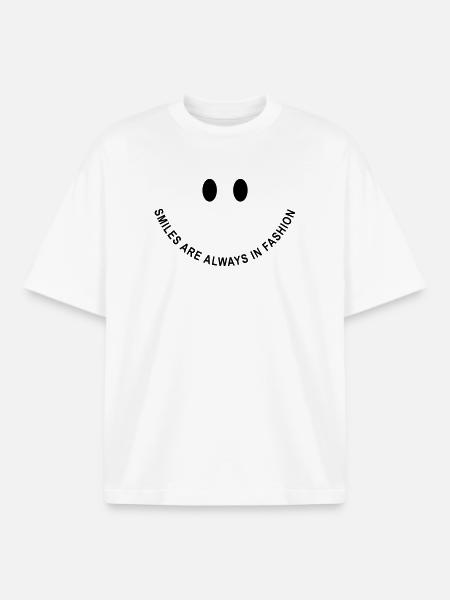 Smile-Face: Smiles are always in fashion! - Boxy Heavyweight Unisex Organic T-Shirt von Stanley/Stella - Weiß