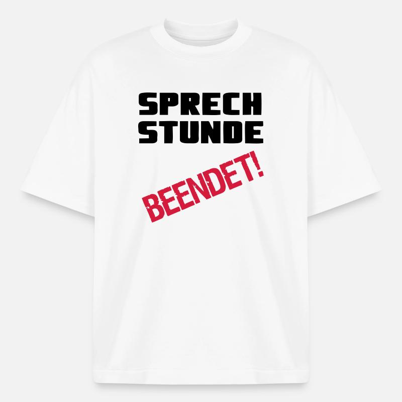 Sprechstunde beendet Medizin Spruch Geschenk - Boxy Heavyweight Unisex Organic T-Shirt von Stanley/Stella - Weiß