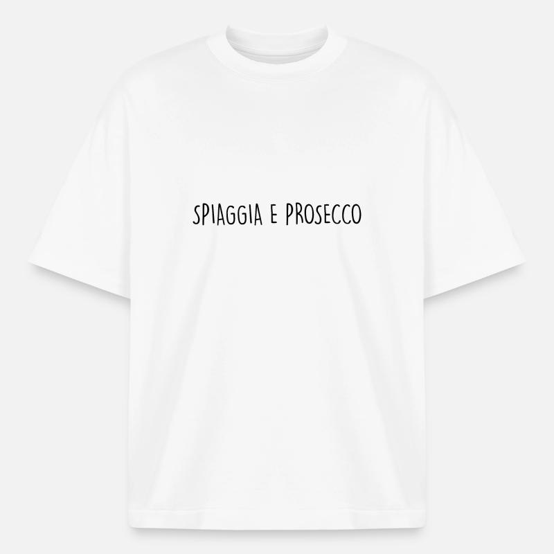 SPIAGGIA E PROSECCO - Boxy Heavyweight Unisex Organic T-Shirt von Stanley/Stella - Weiß