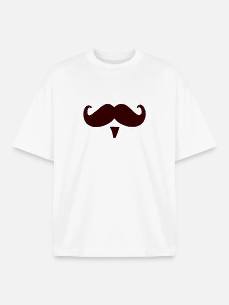 Schnurrbart Schnauz Oberlippenbart Geschenk - Boxy Heavyweight Unisex Organic T-Shirt von Stanley/Stella - Weiß