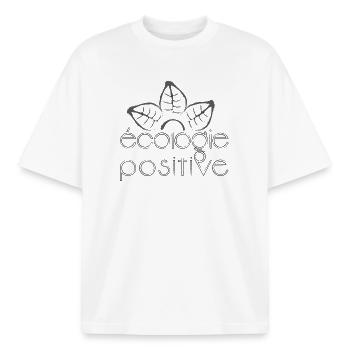 ecología positiva - Camiseta unisex boxy orgánica de Stanley/Stella - blanco - delante - AI Model Male 185 light (185cm) & AI Model Female 172 dark (172cm)