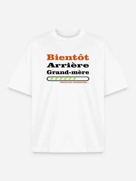 bientot arriere grand mere - T-shirt unisexe boxy épais biologique Stanley/Stella - blanc