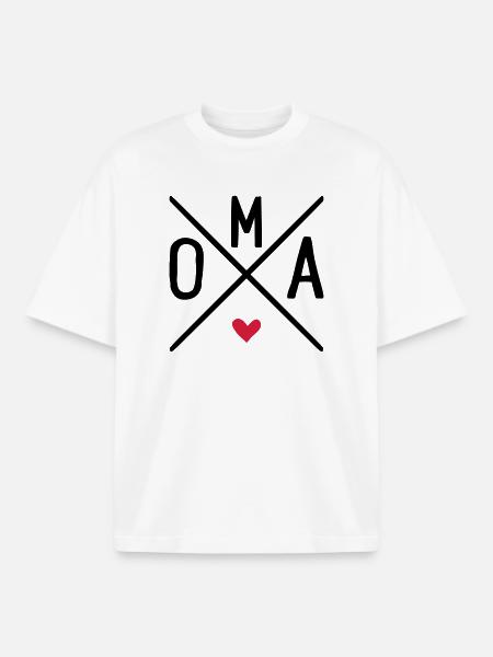 oma - Boxy Heavyweight Unisex Organic T-Shirt von Stanley/Stella - Weiß
