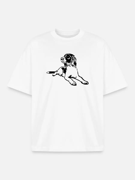 Münsterländer - Boxy Heavyweight Unisex Organic T-Shirt by Stanley/Stella - white