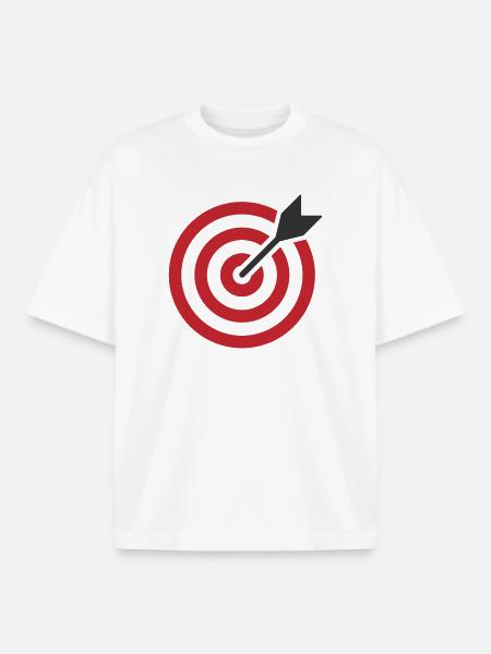 Bullseye Arrow Target - Boxy Heavyweight Unisex Organic T-Shirt by Stanley/Stella - white