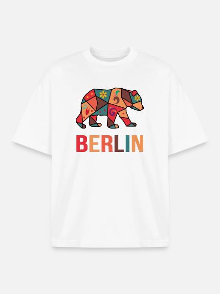 Hauptstad Berlin Great motif for Berliners - Boxy Heavyweight Unisex Organic T-Shirt by Stanley/Stella - white