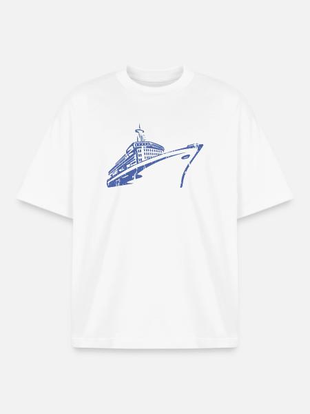 Cruise Ship Cruise Ship Luxury - Boxy Heavyweight Unisex Organic T-Shirt by Stanley/Stella - white