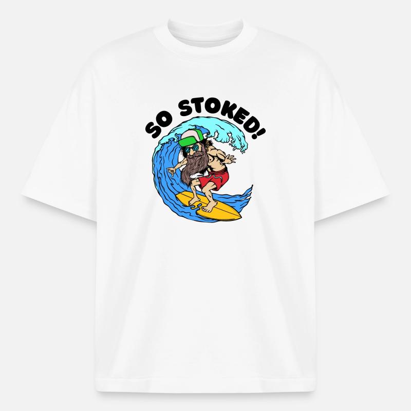 Bart Bartträger Bartfrisur Statement Barthaare - Boxy Heavyweight Unisex Organic T-Shirt von Stanley/Stella - Weiß
