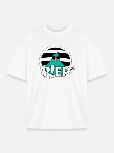 PIEP Türsteher Vogel "Ben" - Boxy Heavyweight Unisex Organic T-Shirt von Stanley/Stella - Weiß