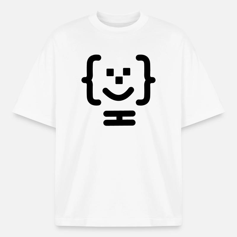 Code-Logo des Hauptprogrammierers - Heavyweight Unisex Boxy T-Shirt von stanley/stella	 - Weiß